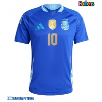 Camisa de Futebol Argentina Lionel Messi #10 Equipamento Secundário Copa America 2024 Manga Curta